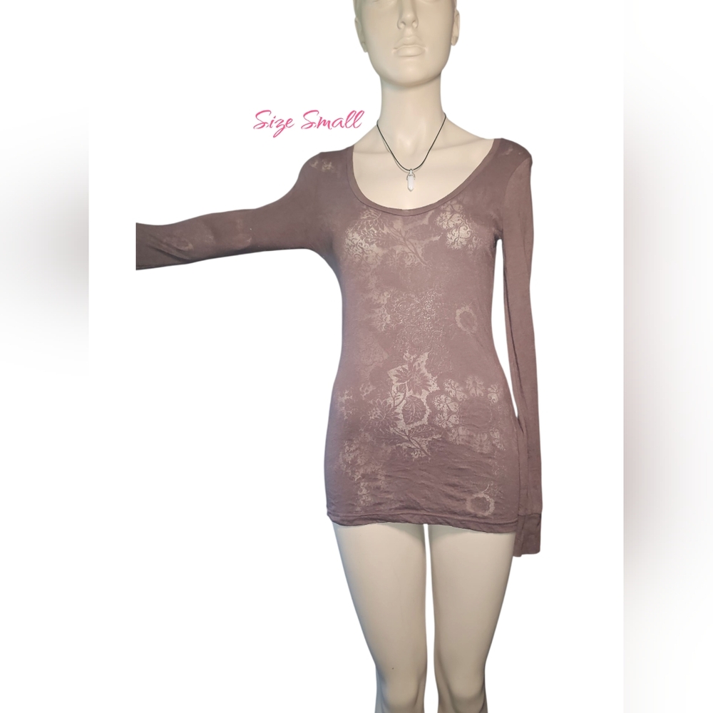 Women's Long Sleeve Top - Brown